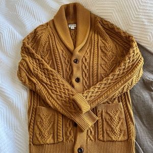 Jcrew cable knit shawl collar cardigan